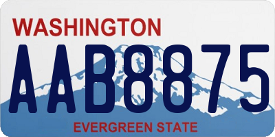WA license plate AAB8875