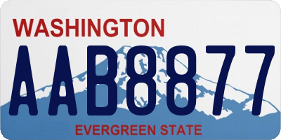 WA license plate AAB8877