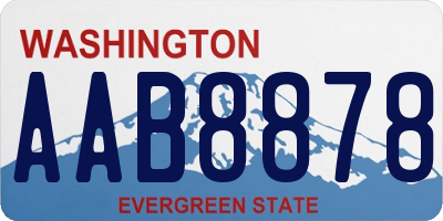 WA license plate AAB8878
