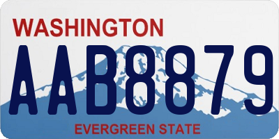 WA license plate AAB8879