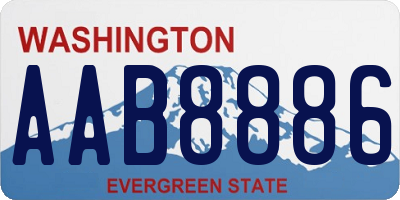 WA license plate AAB8886