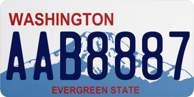 WA license plate AAB8887