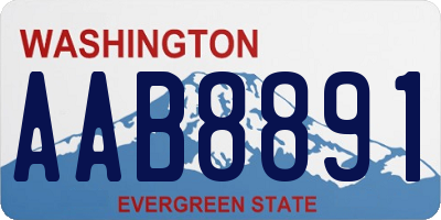 WA license plate AAB8891