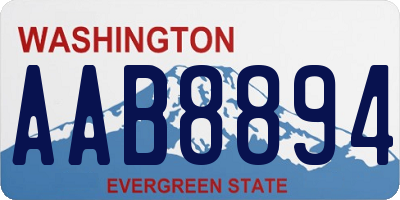 WA license plate AAB8894