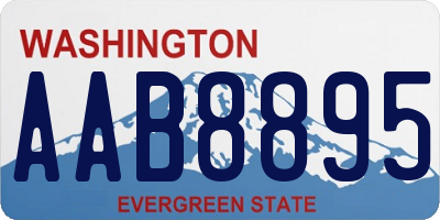 WA license plate AAB8895