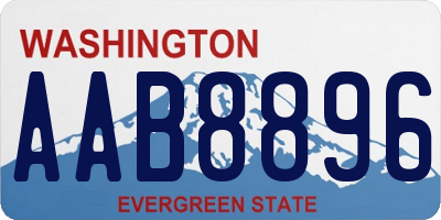 WA license plate AAB8896