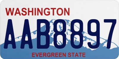 WA license plate AAB8897