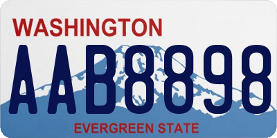 WA license plate AAB8898