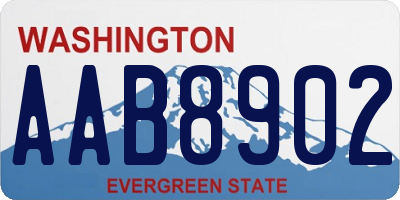 WA license plate AAB8902