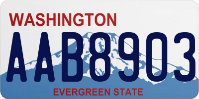 WA license plate AAB8903