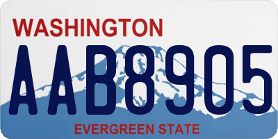 WA license plate AAB8905