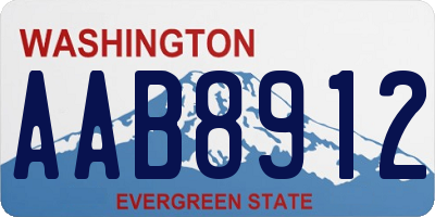 WA license plate AAB8912