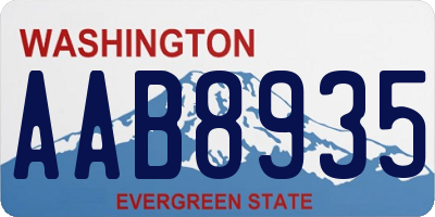 WA license plate AAB8935