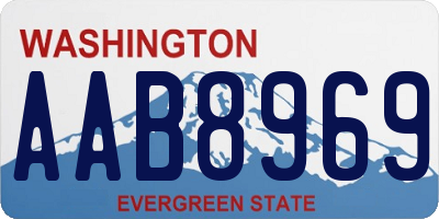 WA license plate AAB8969