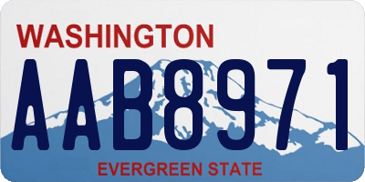WA license plate AAB8971