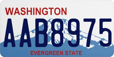 WA license plate AAB8975