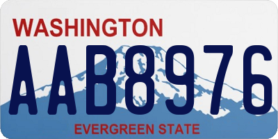 WA license plate AAB8976
