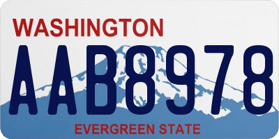 WA license plate AAB8978