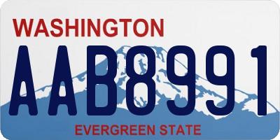 WA license plate AAB8991