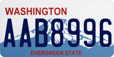 WA license plate AAB8996