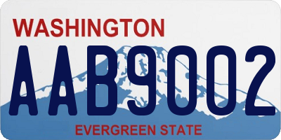 WA license plate AAB9002