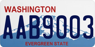 WA license plate AAB9003
