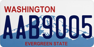 WA license plate AAB9005