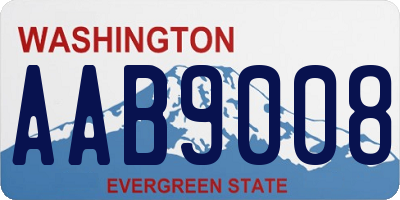 WA license plate AAB9008