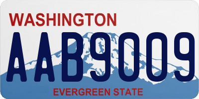 WA license plate AAB9009