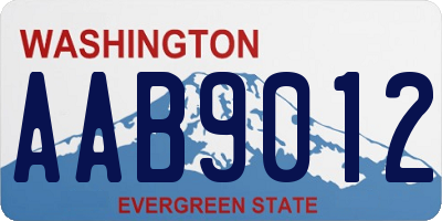 WA license plate AAB9012