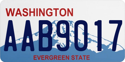 WA license plate AAB9017