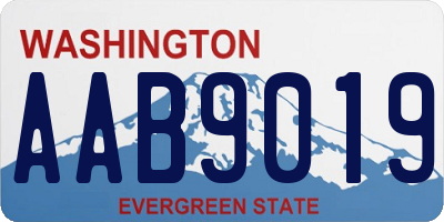 WA license plate AAB9019