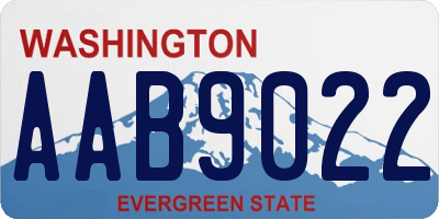 WA license plate AAB9022