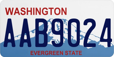 WA license plate AAB9024