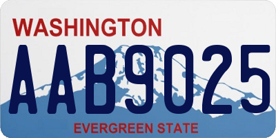 WA license plate AAB9025