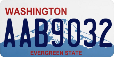 WA license plate AAB9032