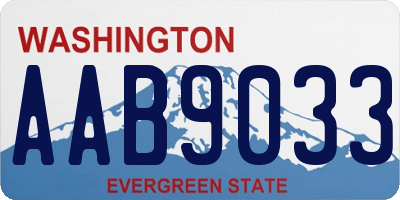 WA license plate AAB9033