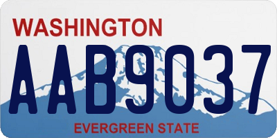 WA license plate AAB9037