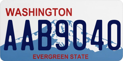 WA license plate AAB9040