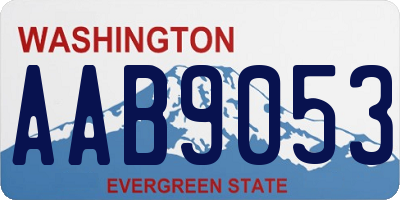 WA license plate AAB9053