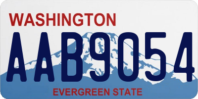 WA license plate AAB9054