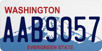 WA license plate AAB9057