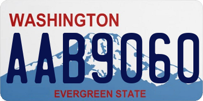 WA license plate AAB9060