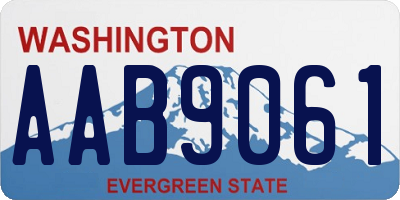 WA license plate AAB9061