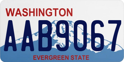 WA license plate AAB9067