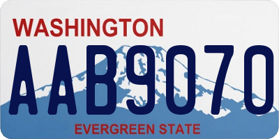 WA license plate AAB9070