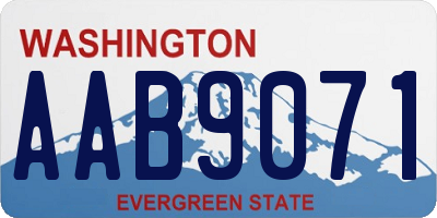 WA license plate AAB9071