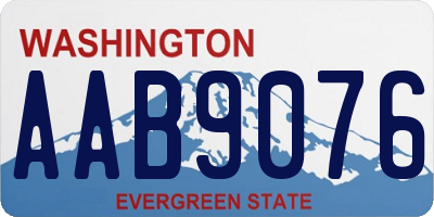 WA license plate AAB9076