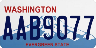 WA license plate AAB9077