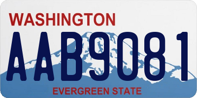 WA license plate AAB9081